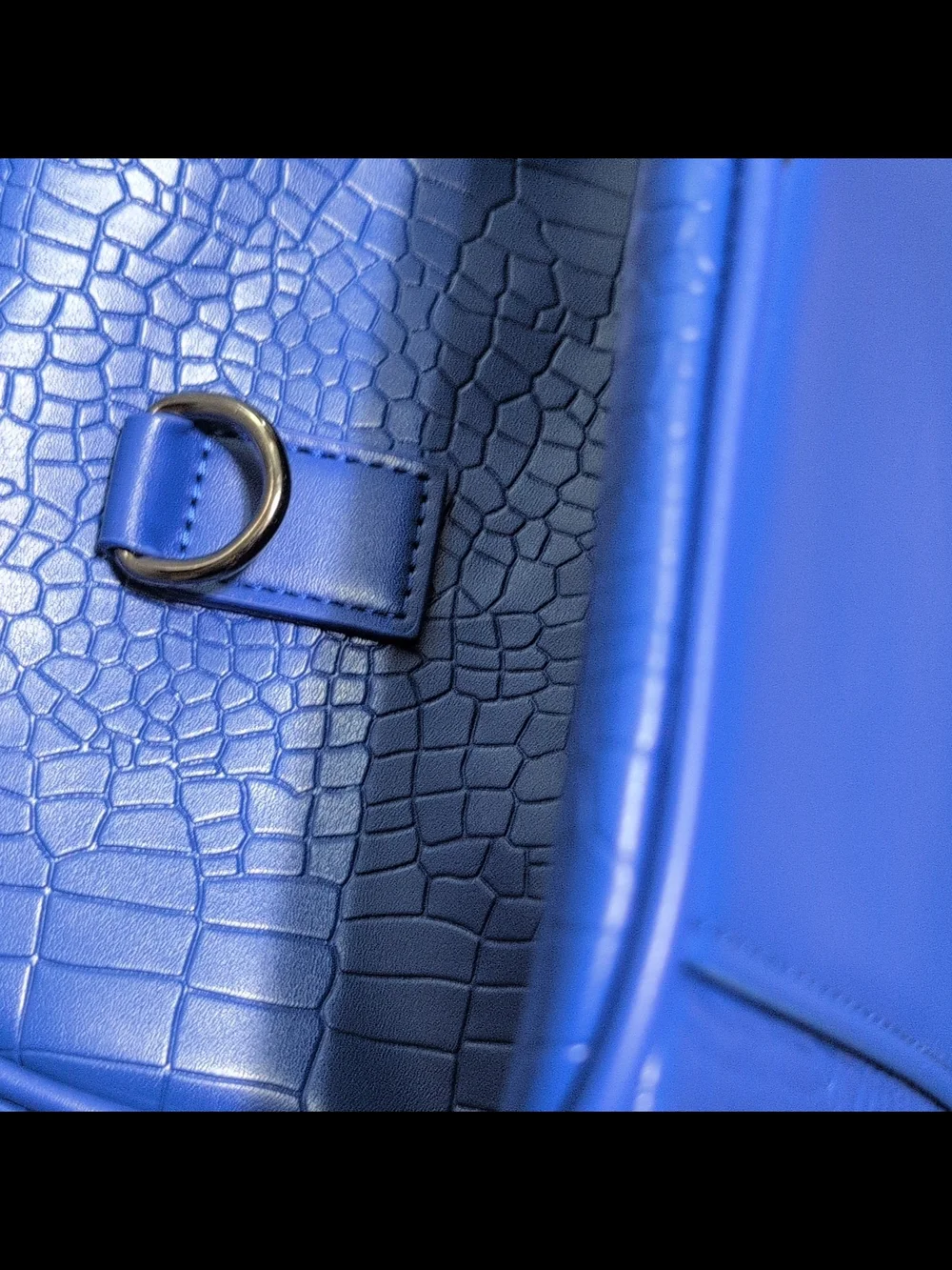 Royal Blue Croc-Embossed Women’s Tote